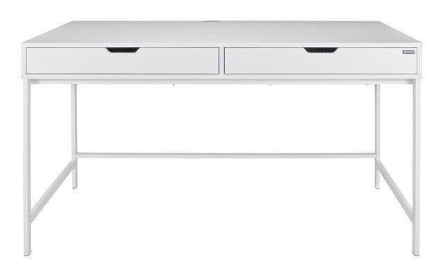 Scrivania per ufficio, scrivania con cassetti colore bianco mod. Diana