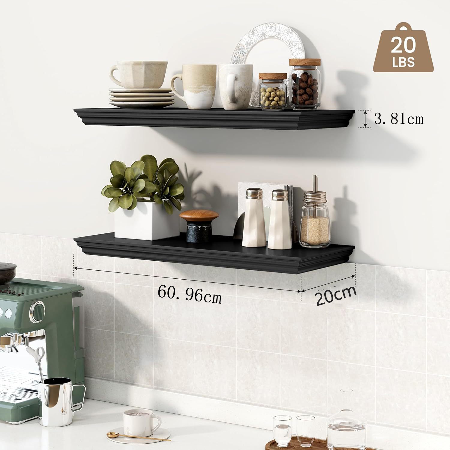SIENTICE Prateleiras parede multifuncionais, prateleiras para exposição pequenas plantas, prateleiras exposição bonecas no quarto,Embalagem de 2 peças - 2