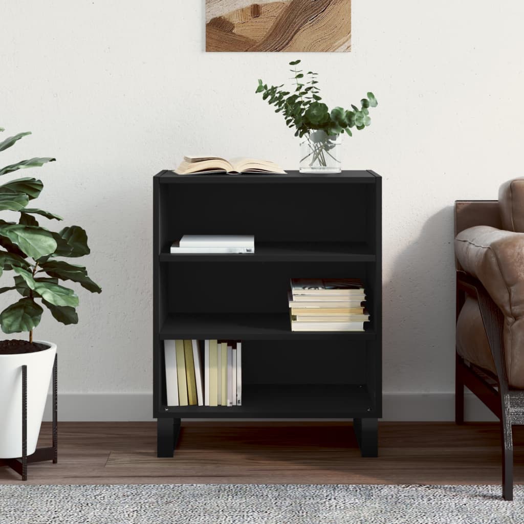 VidaXL Credenza In Legno Multistrato 69x35x80 Cm – Nero, Mobile Con Ante, Piedini Regolabili, Per Cucina E Soggiorno