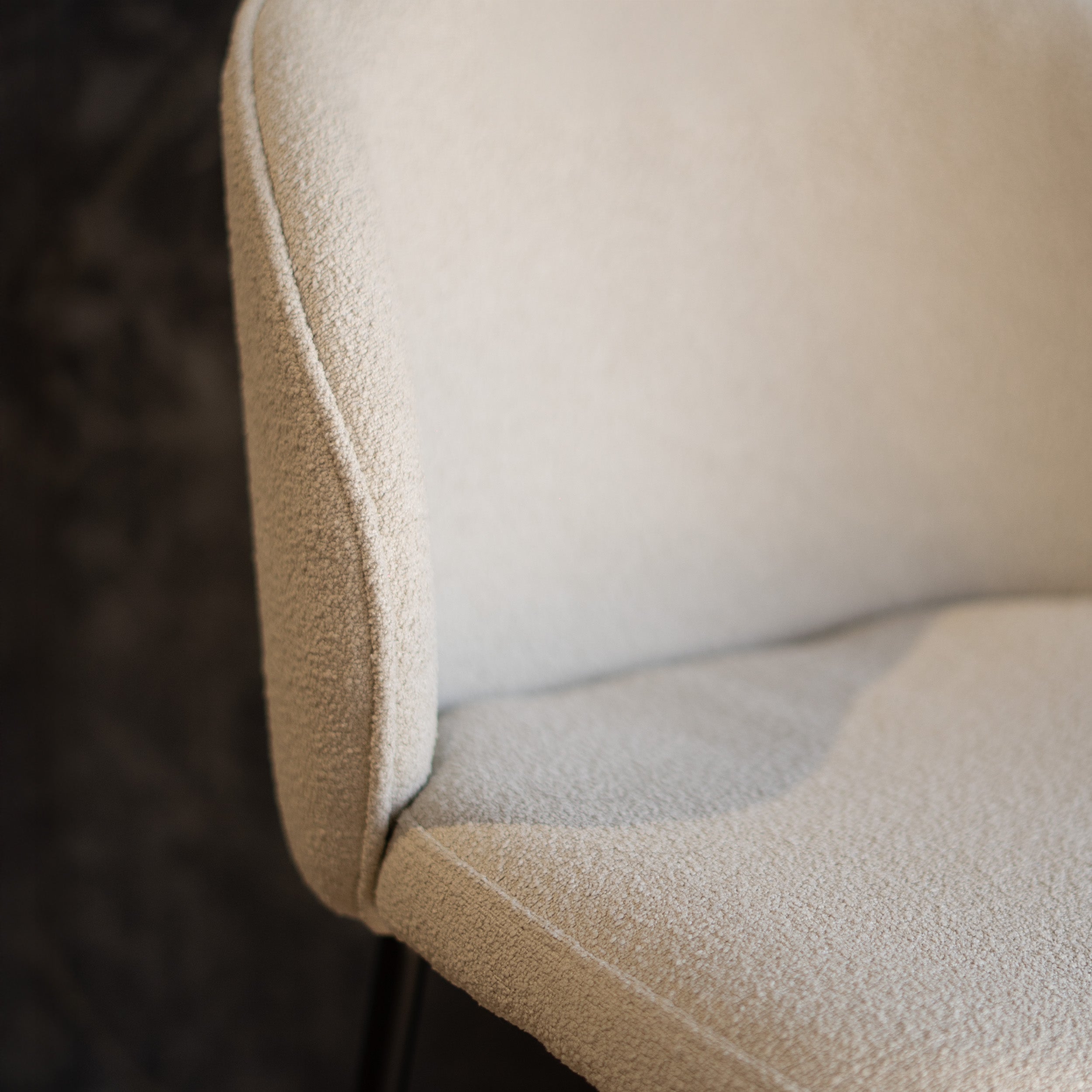 Lot de 2 chaises pour îlot central 66,3 cm en tissu bouclé beige - Groom - 5