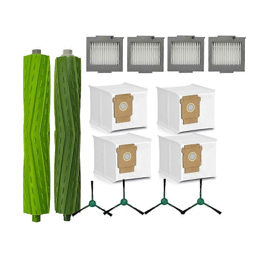 iRobacc 21 Kits d'Accessoires pour iRobot Roomba Plus 405/505 Combo Aspirateur Robot: 1 Brosse Principale, 4 Brosses Latérales, 4 Filtres HEPA, 5 Sacs d' Aspirateur, 6 Lingettes, 1 Brosses