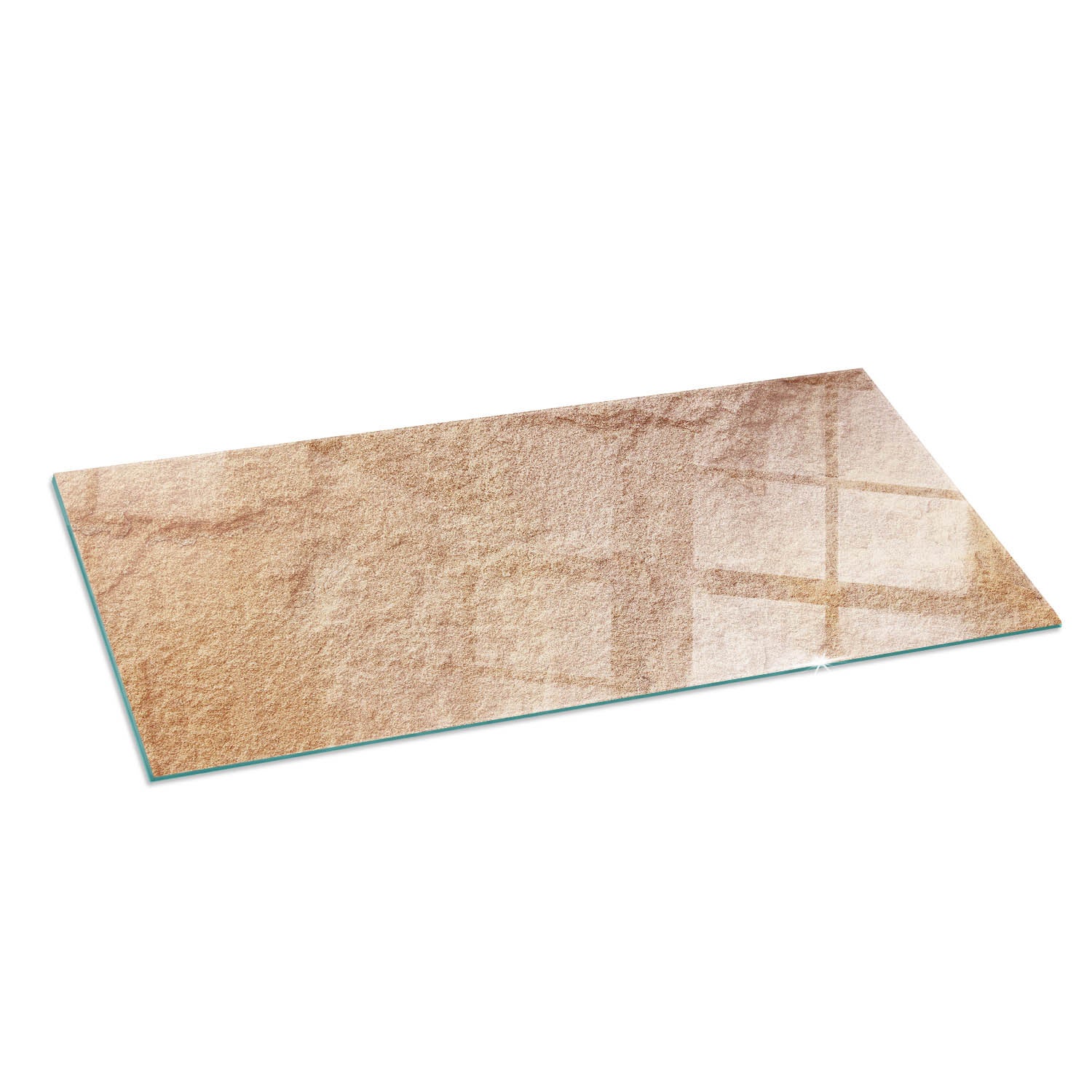 Szkło hartowane na podłogę pod kominek - 125x50 cm - Tekstura naturalnego kamienia - TULUP