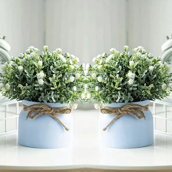 Set 3 Piante Finte In Vasi Di Rame - Mini Piante Grasse Artificiali Per Casa E Ufficio - Foto 12