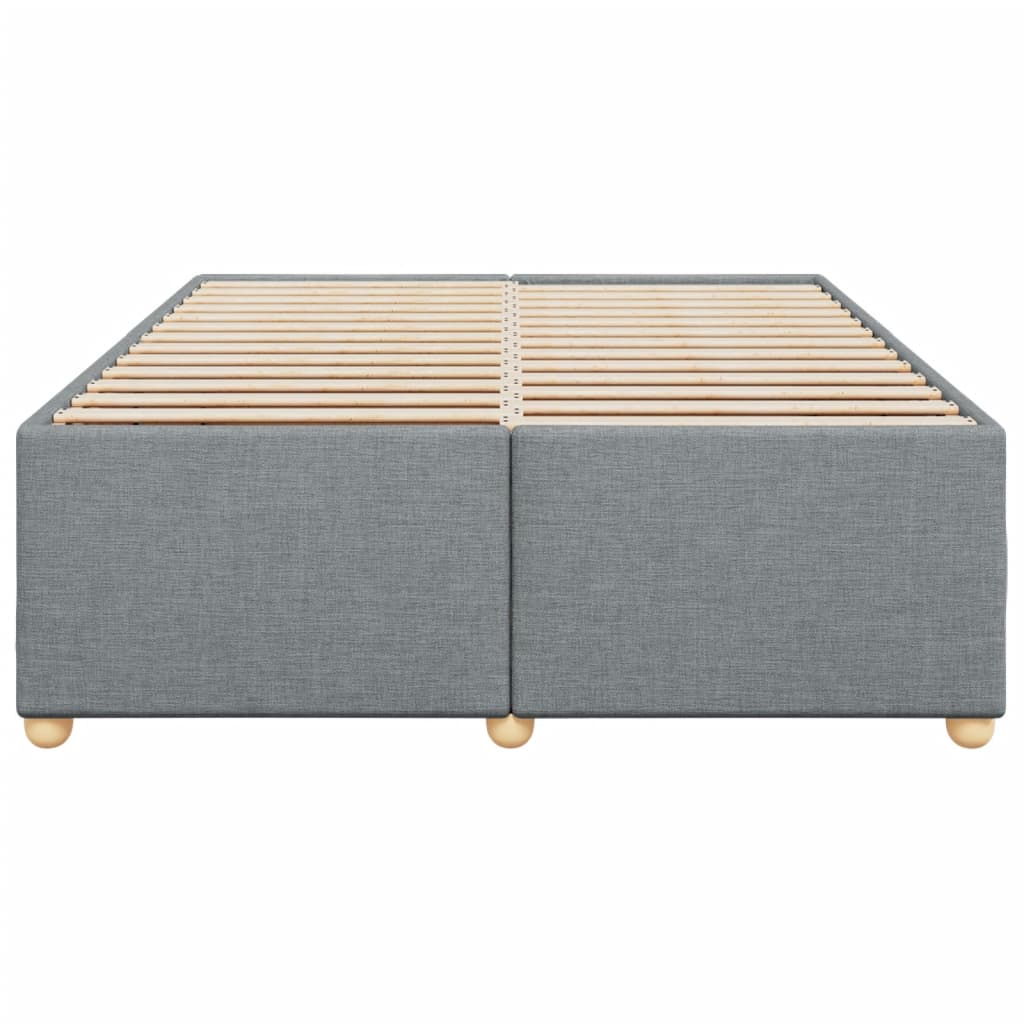Cadre de lit sans matelas gris clair 140 x 200 cm tissu - 4