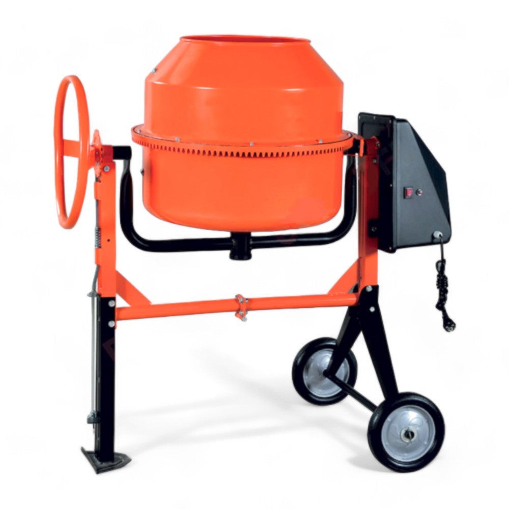 Betoniera Elettrica SIMBA SIM 180 - 180 Litri, 850W, 230V, Per Cemento E Impasti, Ingranaggi In Ghisa