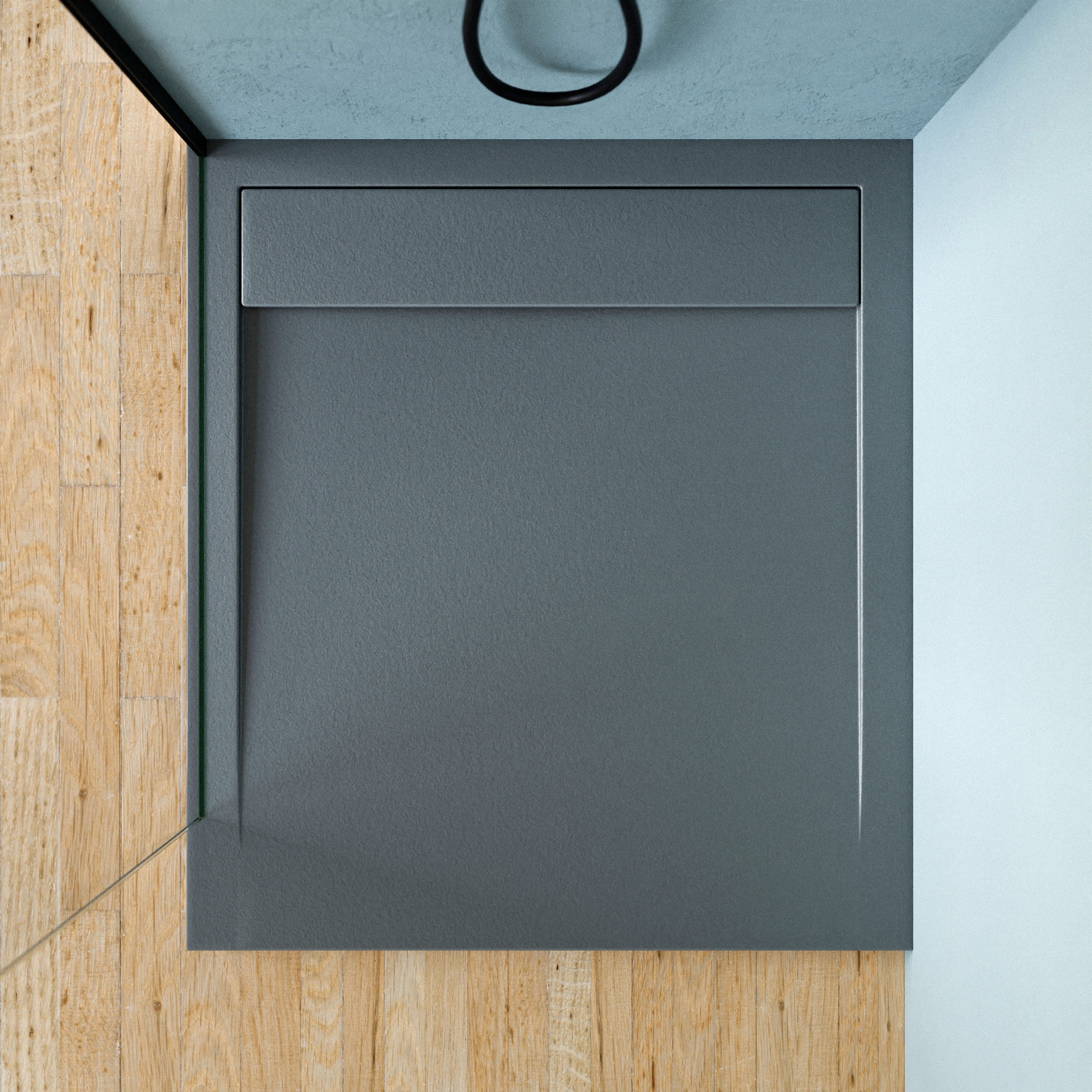 Bernstein Brodzik prysznicowy 100x90 kompozyt GFK antracyt mat - 2