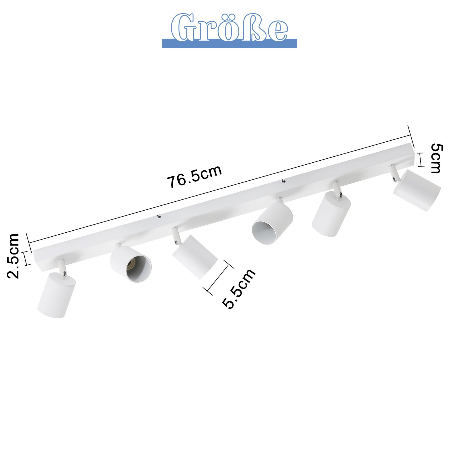 NETTLIFE 6 focos de techo LED GU10 blancos orientables 350° para salón dormitorio cocina sin bombilla - 4