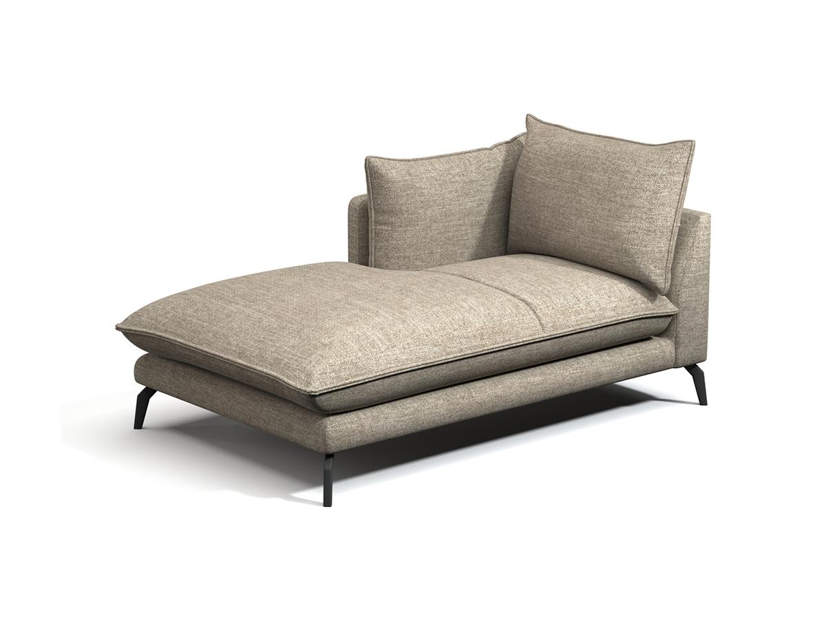 Méridienne droite en tissu KESTREL - Beige | Leroy Merlin