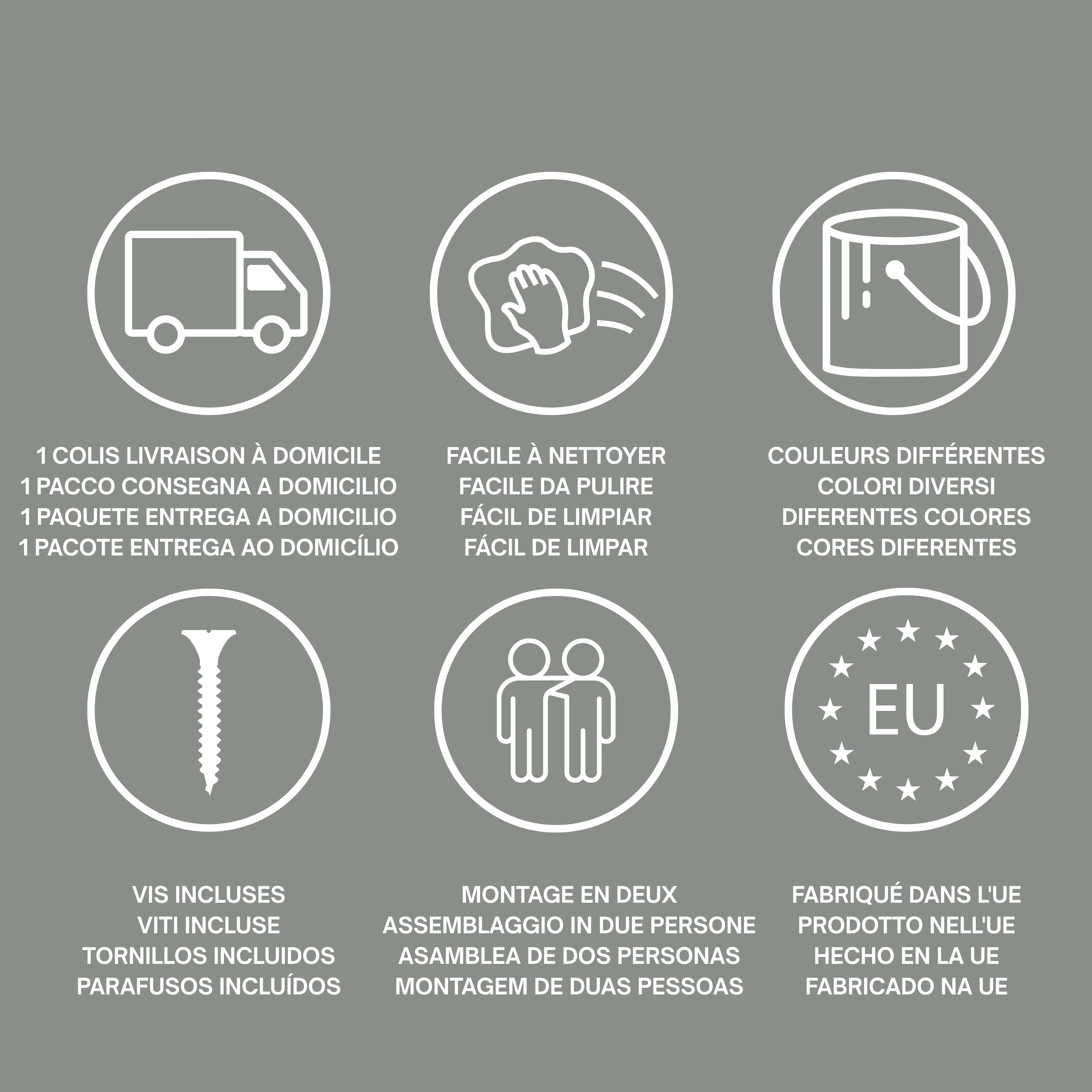 Meuble TV Suspendu, 170 x 34 x 32 cm, Blanc Mat / Blanc Brillant - 7