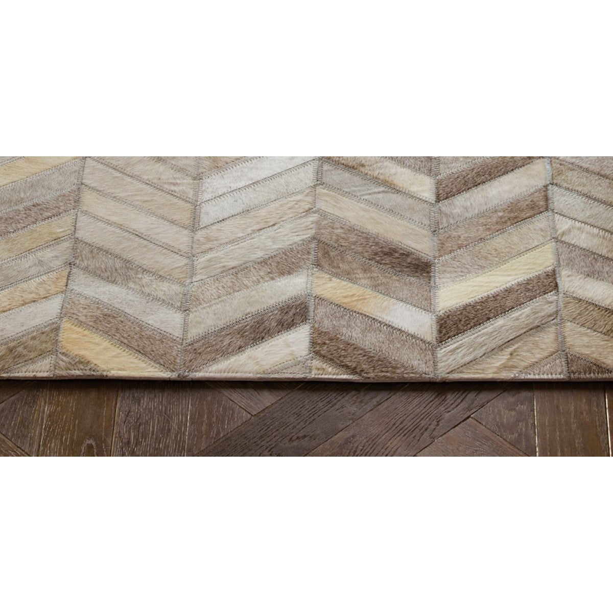 Tapis cuir de vache véritable cousu main PAMPA 120x170 cm - 3