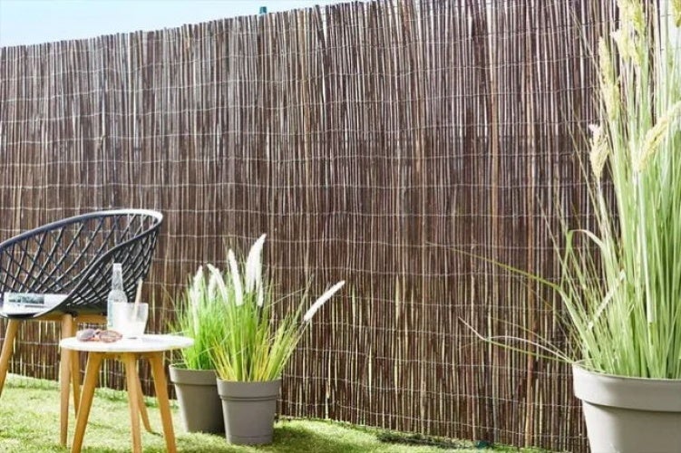 Bastone in vimini marrone premium, oscurante medio, H.1 x L.3 m - 2