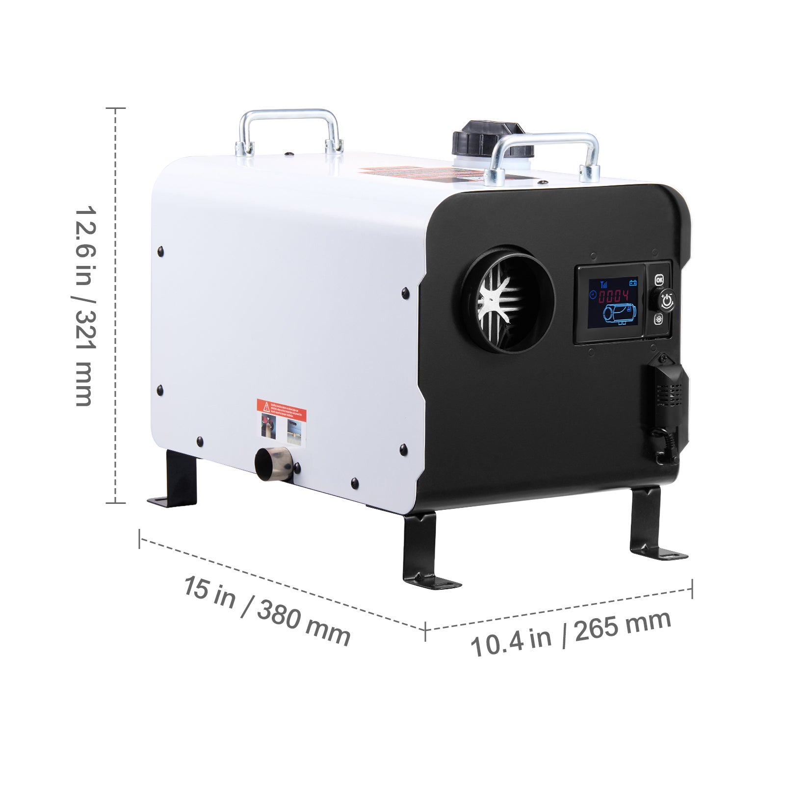 Chauffage diesel 8 KW,SucceBuy chauffage d'air portable tout-en-un 12 V/24 V avec application Bluetooth,télécommande,écran d'affichage,alarme CO - 2