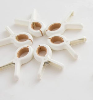 Mollette da bucato in plastica riciclata , molla zincata antiruggine , pack da 40 , maxi lunghezza di 10 cm , super resistente agli agenti atmosferici