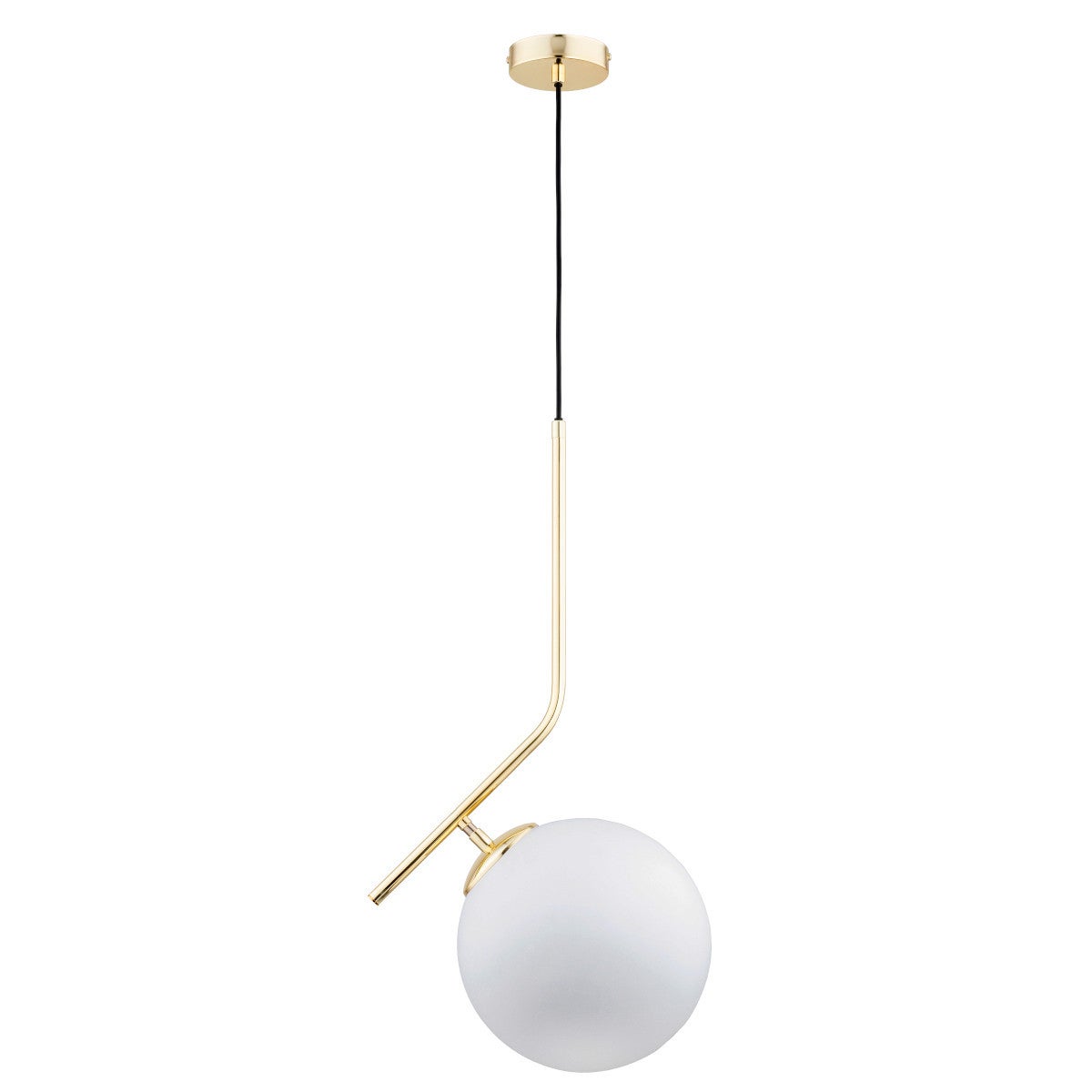 Lampa wisząca Liberty złoto-biała-czarna 1xE27x15W minimalistyczna wym: 68 x 25 x 27 cm metal Alfa