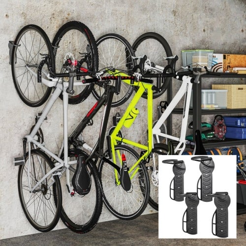 Support Mural Vertical Pour Vélo TRIXES - Lot De 2 Supports Avec Crochet - Neuf Sous Emballage
