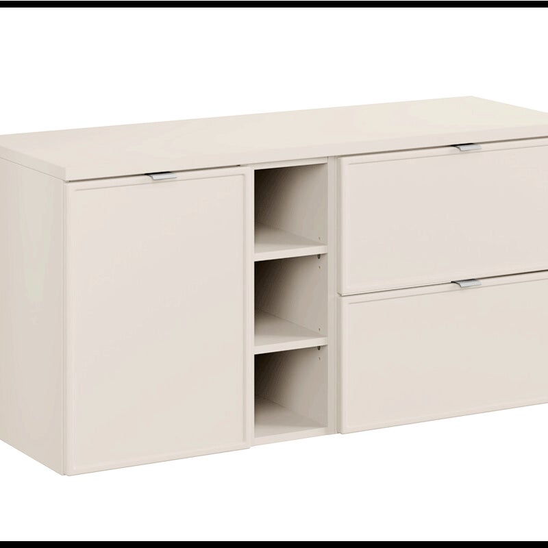 Szafka pod umywalkę nablatową BELLA CASHMERE 60cm kaszmir - zestaw z blatem 120cm