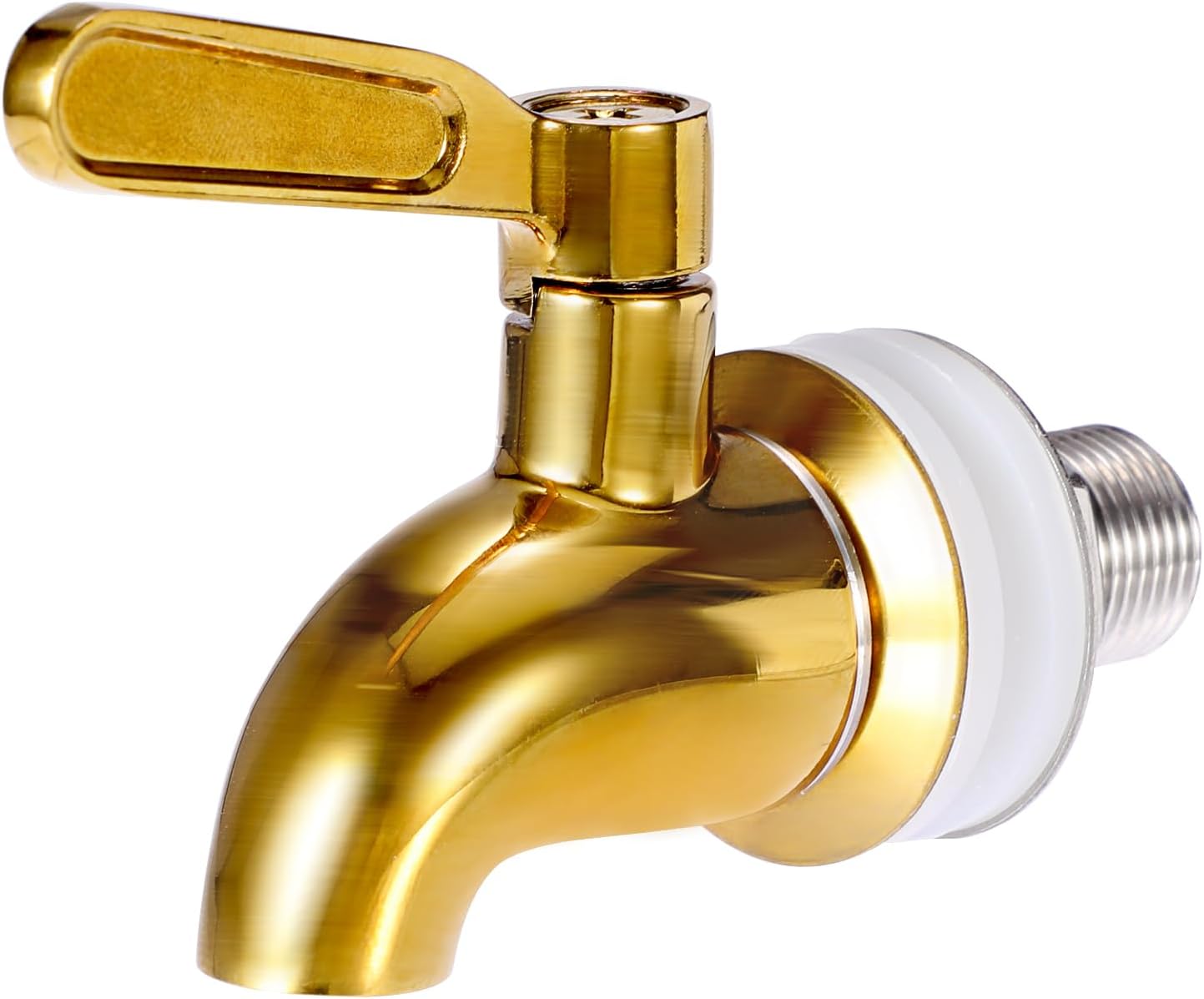 Zamienny kran do dozownika napojów ze stali nierdzewnej, kompatybilny z otworem 16 mm (5/8"), złoty