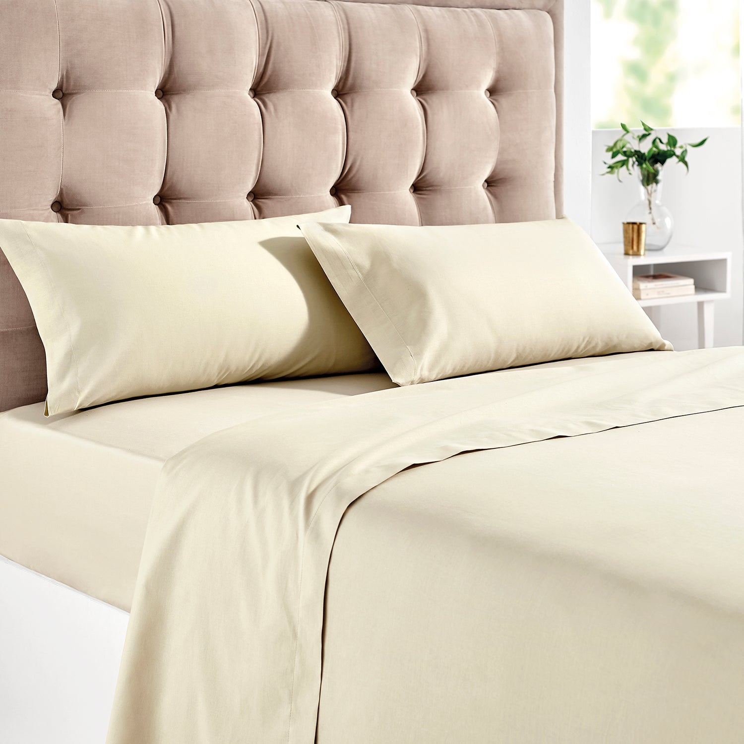 Homescapes Lenzuolo In Cotone Egiziano Bio 400 Fili – Bianco 270x300 Cm