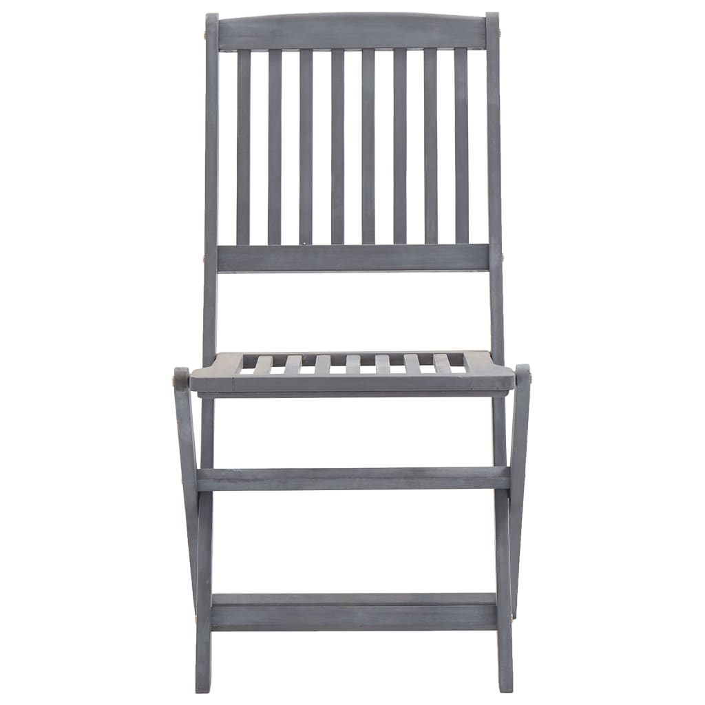 Chaises pliables d'extérieur 2 pcs avec coussins Bois d'acacia 21 - 4