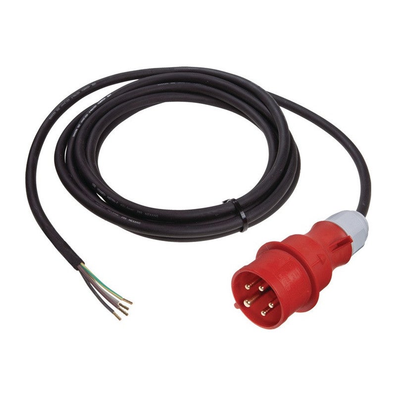 Kabel połączeniowy H07RN-F 5x4mm² 5m Wtyczka CEE, 5-stykowa, czarna