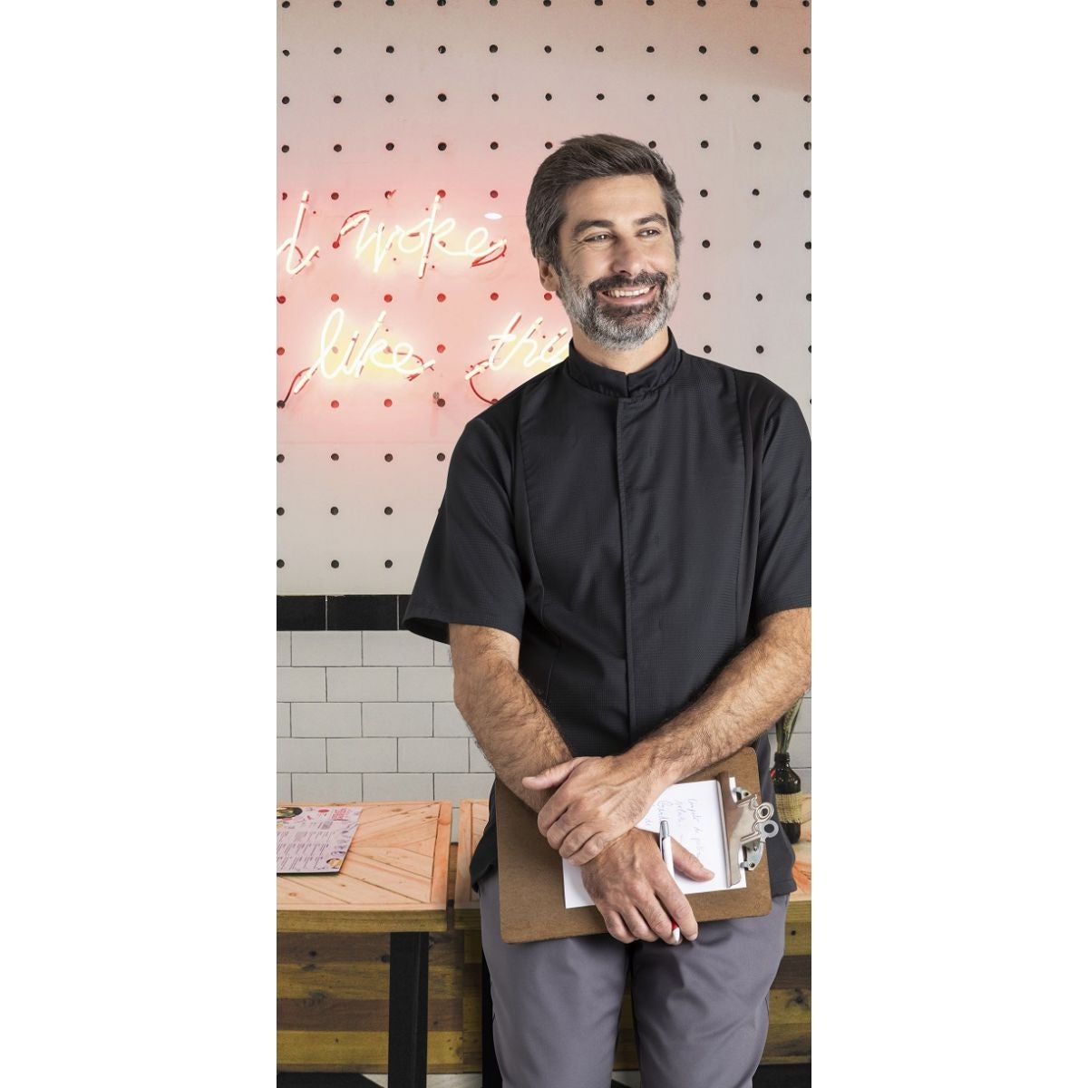 Veste de cuisine Noir Siaka MC - Robur - Taille S - 4