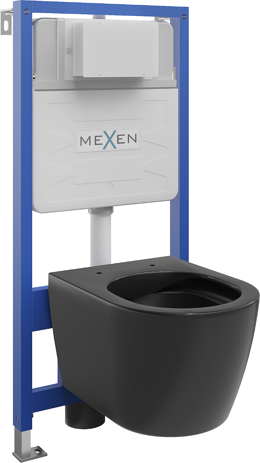 Mexen zestaw podtynkowy WC stelaż Fenix Slim z miską WC Carmen, czarny mat - 6103388XX85