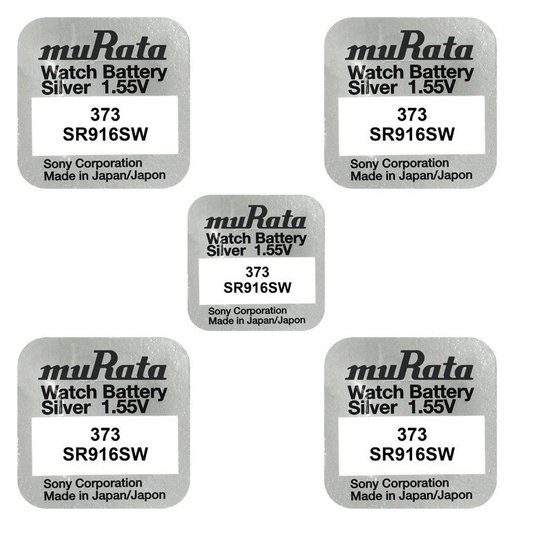 Pile Bottone 373 SR916SW 1.55V – MuRata / Sony – Made In Japan – NUOVE