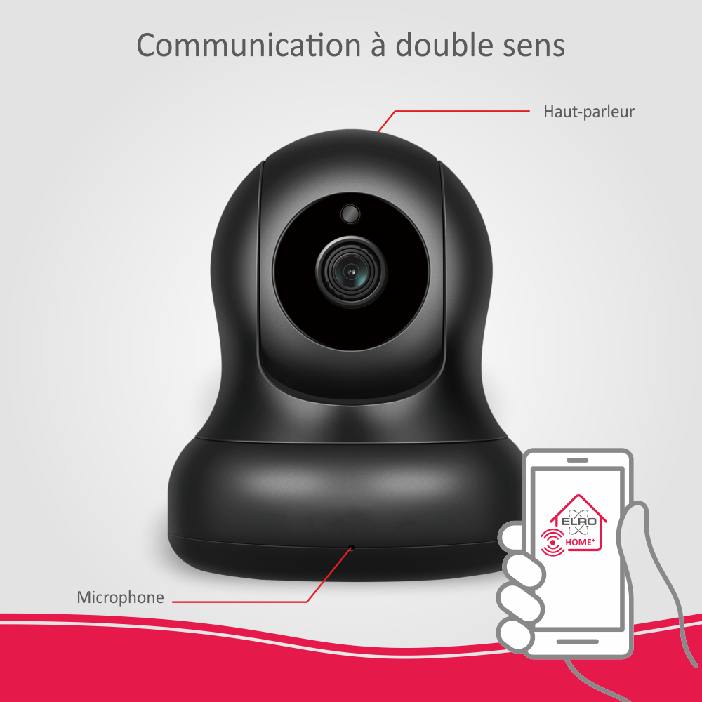 ELRO AS90CA 1080P Full HD Pan/Tilt Caméra de sécurité pour le système d'alarme ELRO AS90S Home+ - 5