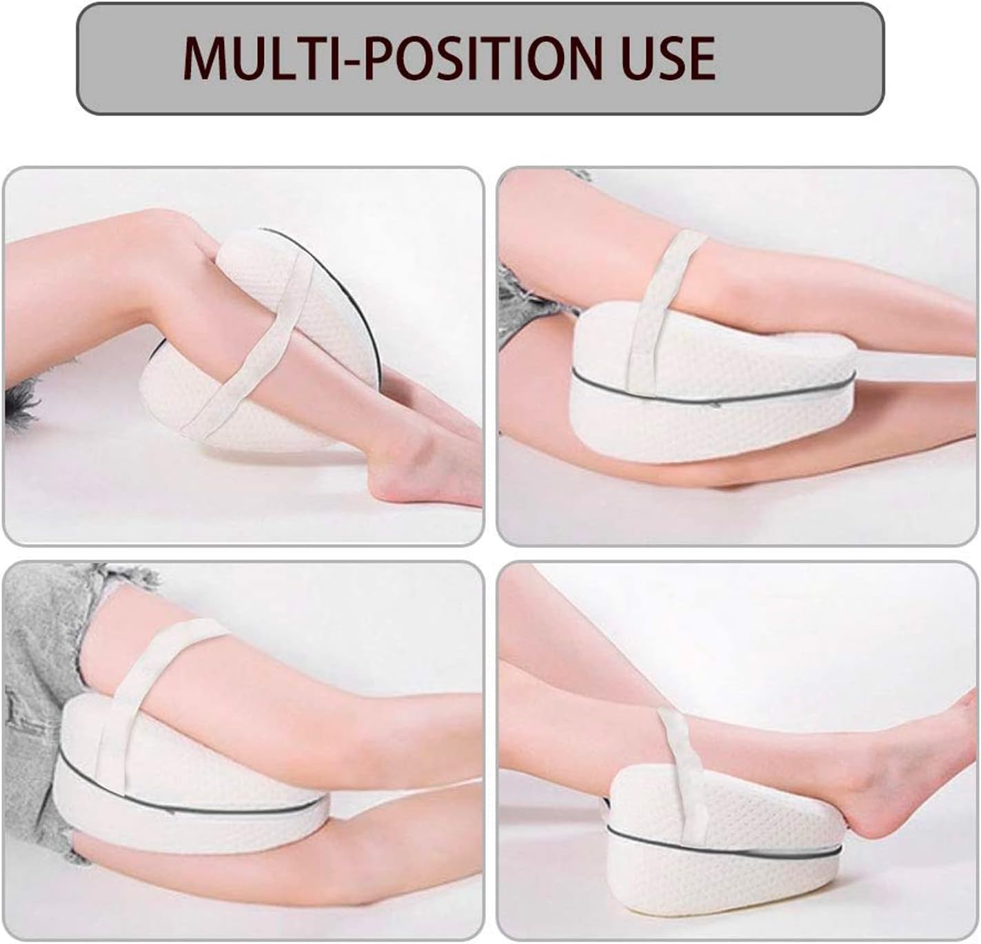 Coussins relève-jambes avec Mousse à Mémoire de Forme Homme Femmes Leg Pillow pour Dormeurs Latéraux, Soulagement de la Sciatique, Douleur aux Jambes - 4