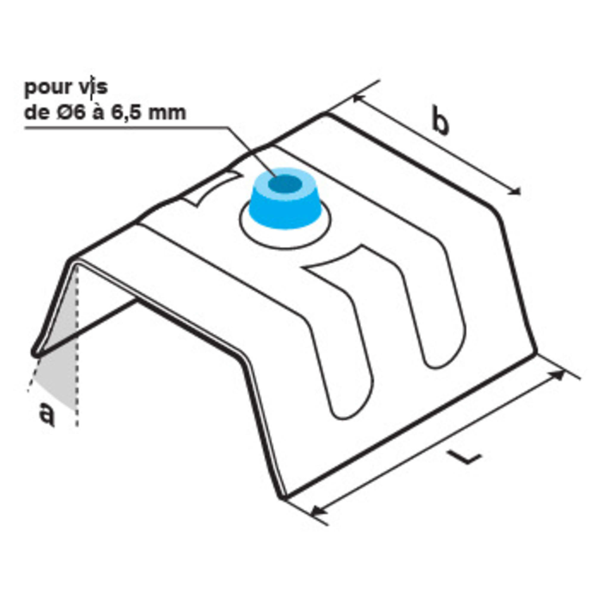 Cavalier bac acier SCELL-IT Type C1- Blanc RAL9010 - Sachet de 100 - CAV-TC1-9010 - 3