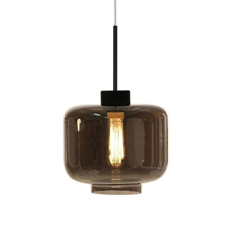 RITZ-Suspension Verre/Métal Fumé/Noir Ø25cm - Tess Palm - 4