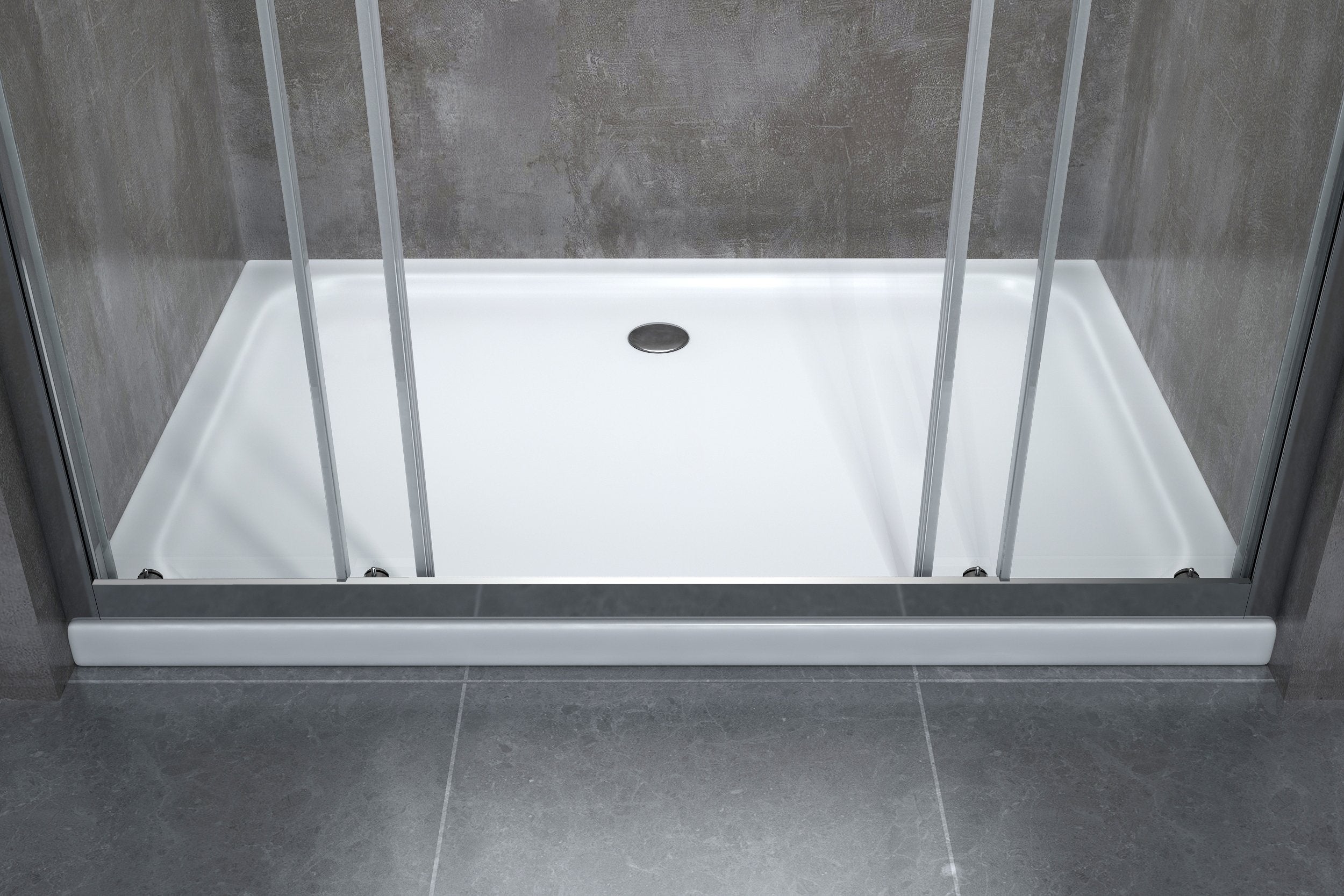 Porte de douche de 6 mm pour installation en niche avec quatre portes et ouverture centrale H.190 - 158-163 - 7