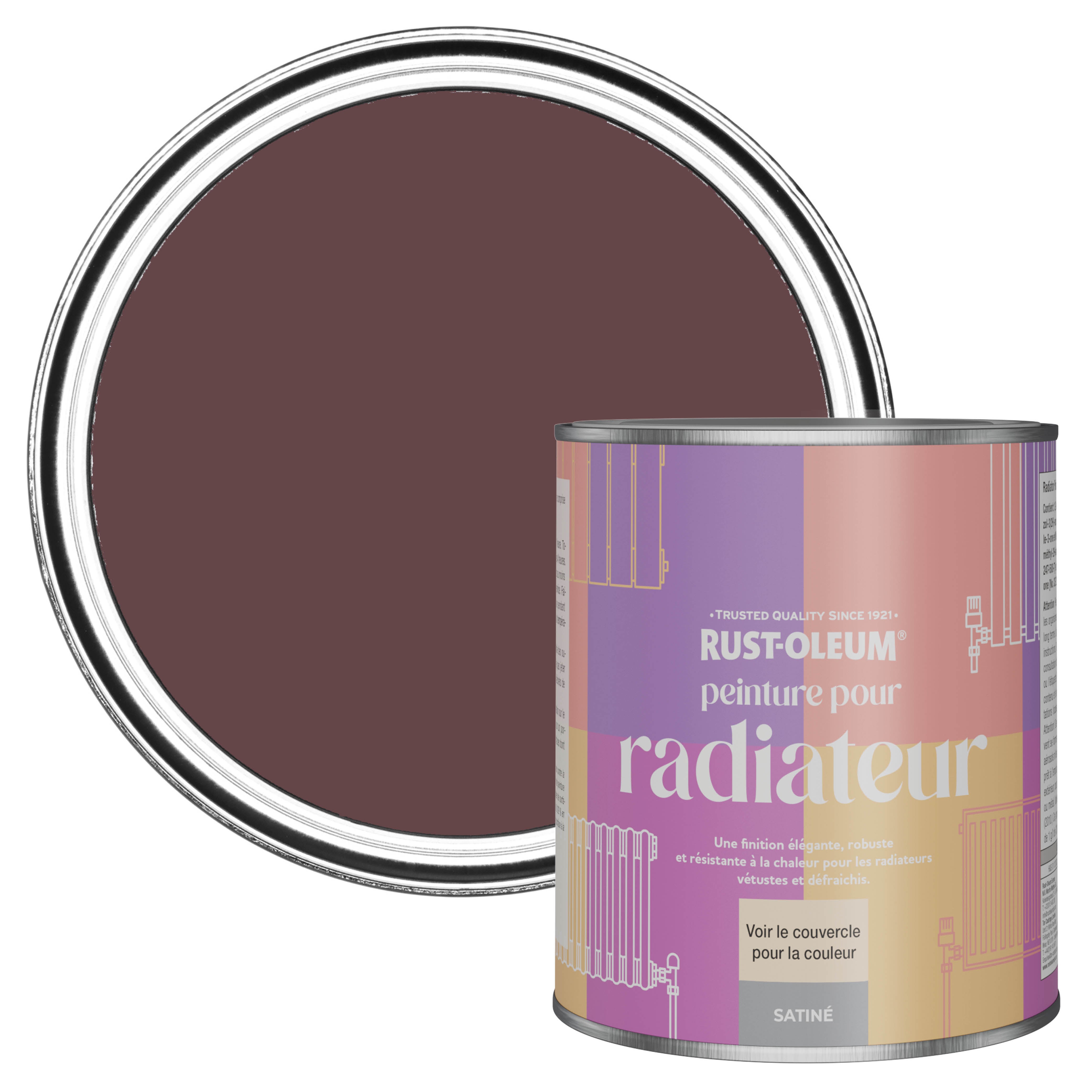 Pot Peinture Laque Satinée Rust-Oleum – 0,75 L, Couvre 11 M², Bleu, Pour Bois/métal/plastique/plâtre