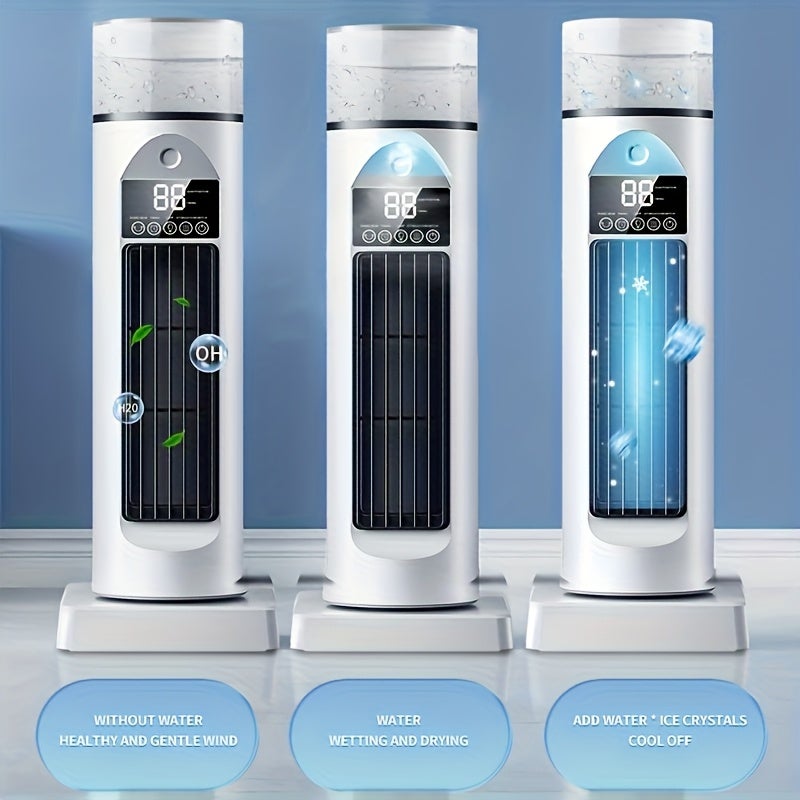 Ventilateur tour USB silencieux, grand angle d'inclinaison de 120°, humidification pour chambre, bureau, maison - 9