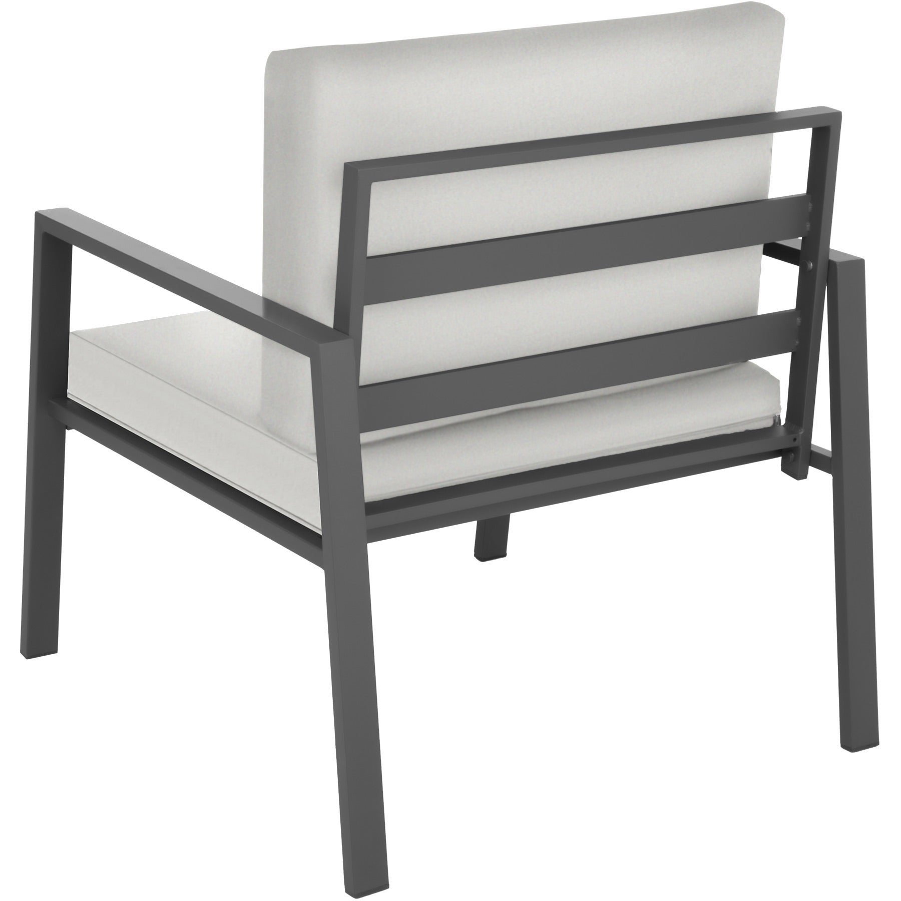 Salon de jardin Avec cadre en aluminium pour 4 personnes gris clair - 6