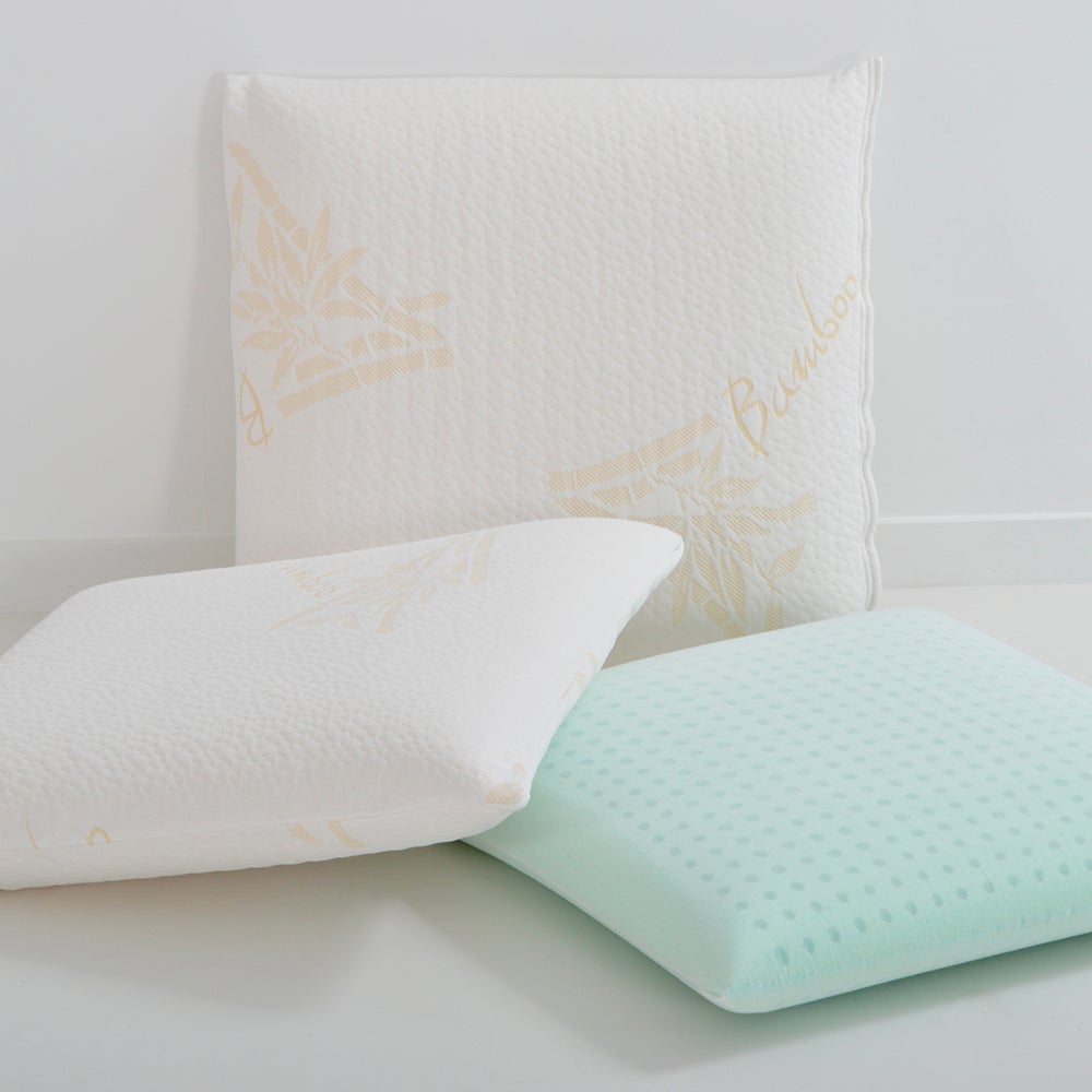 OLYMPE LITERIE | Lot de 4 oreillers 60x60 cm BAMBOO | Mousse avec mémoire de forme - 4