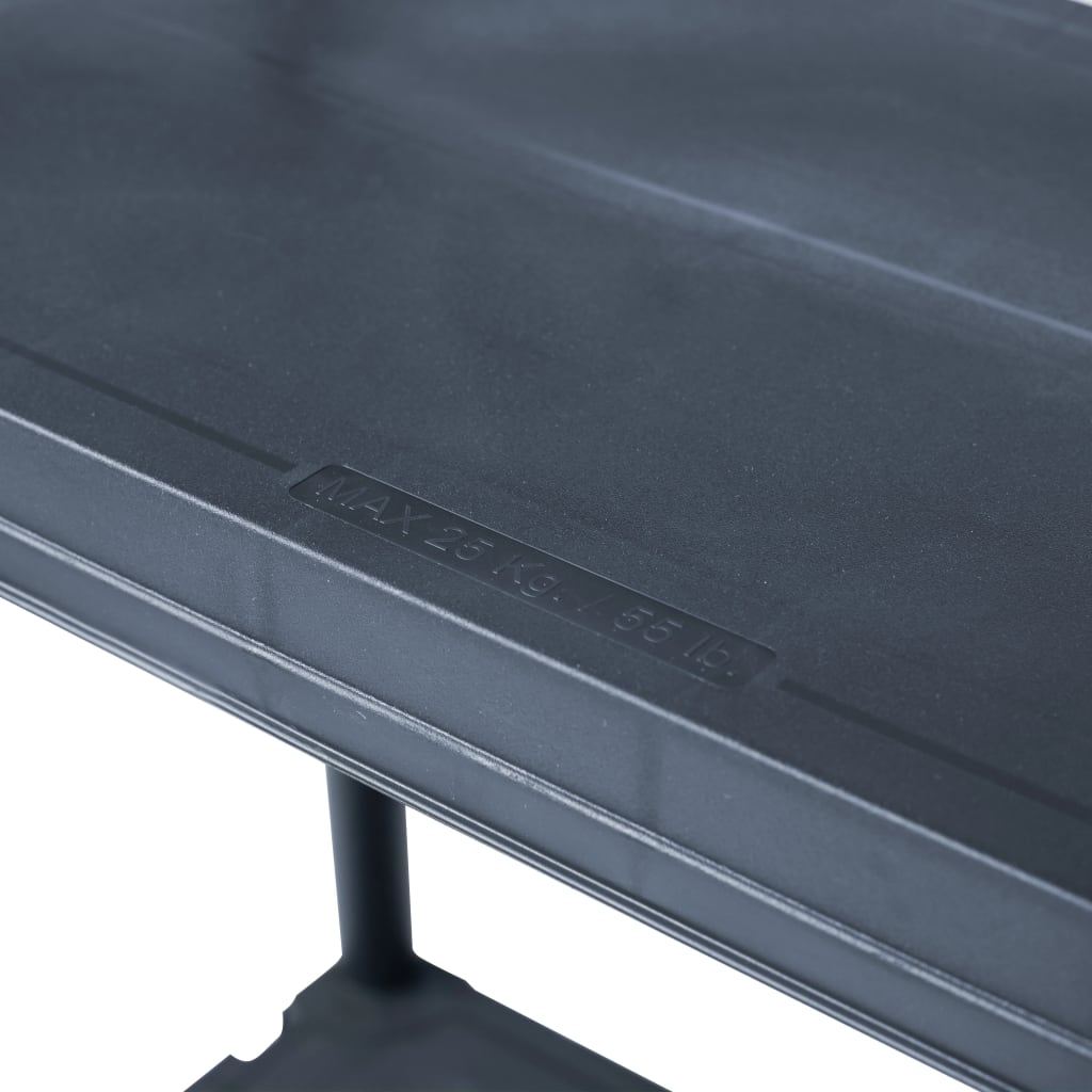 Estantes de plástico 5 unidades 60x30x138 cm pretas – ComfortXL - 7