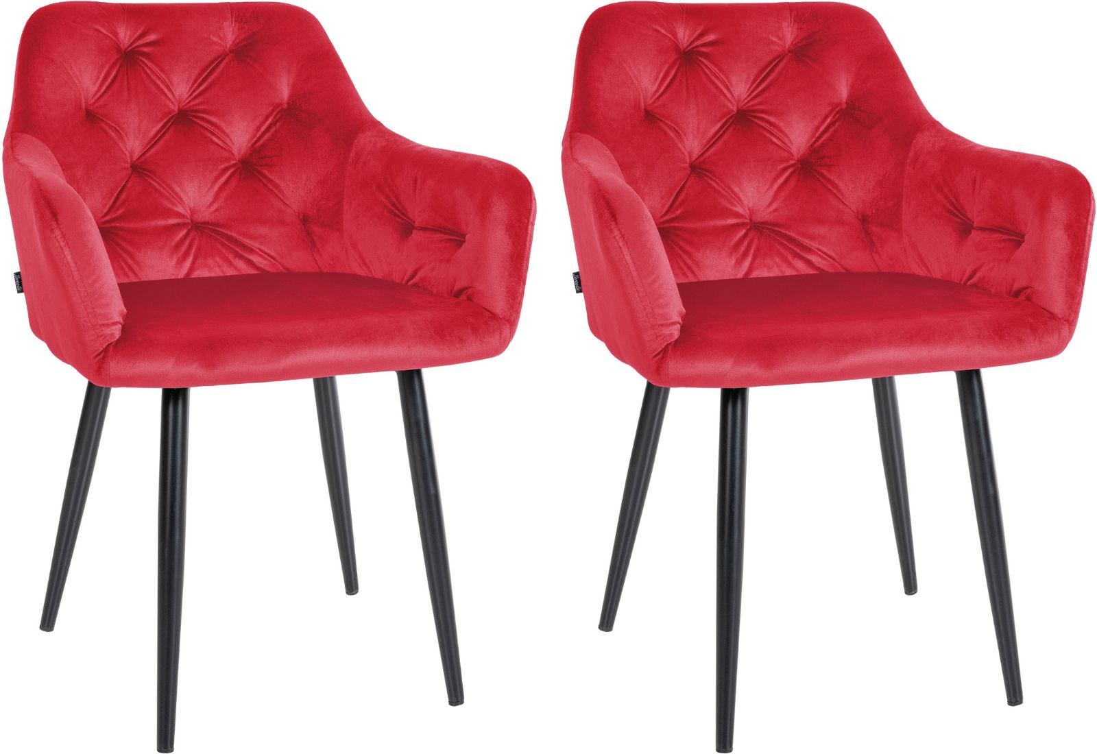 Juego De 2 Sillas De Comedor Stanley De Terciopelo Rojo Leroy Merlin Juego de 2 sillas de comedor stanley de terciopelo rojo leroy merlin