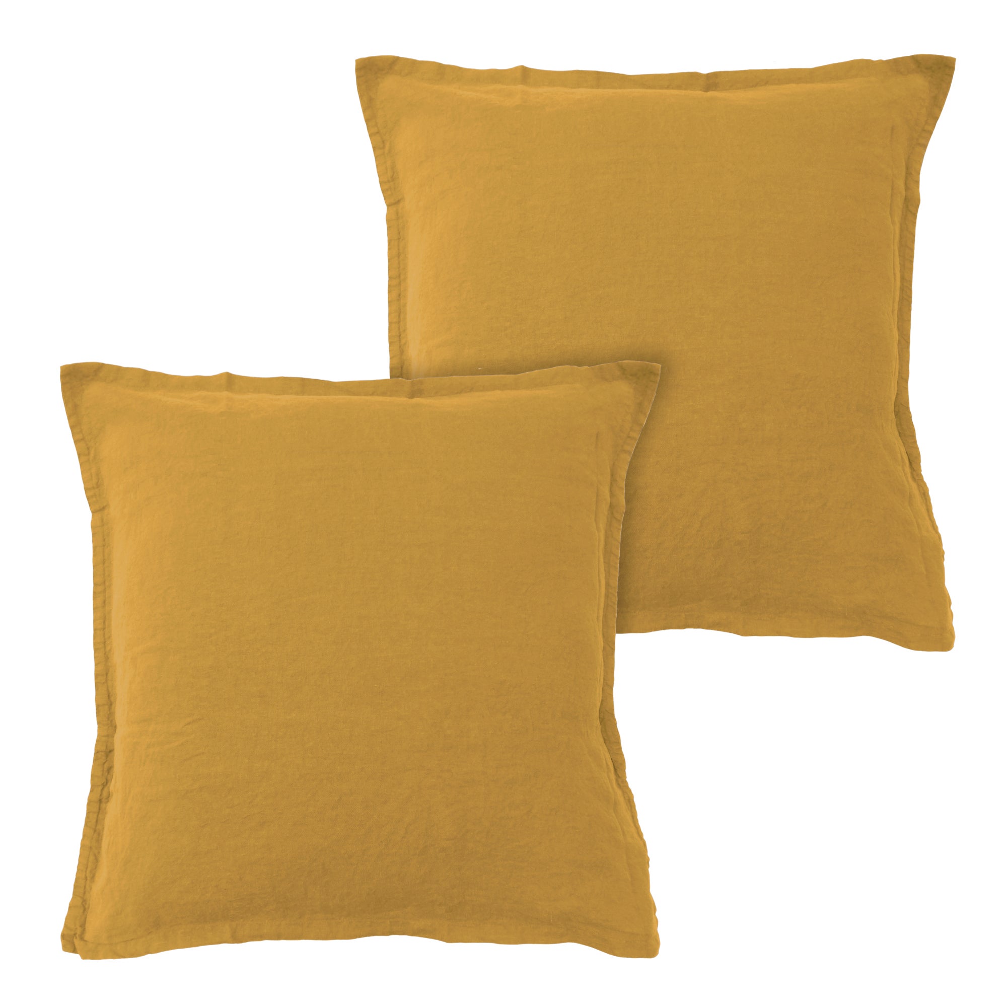 Lot de 2 taies d'oreiller 63 x 63 cm volant plat piqué - MATIN CALIN