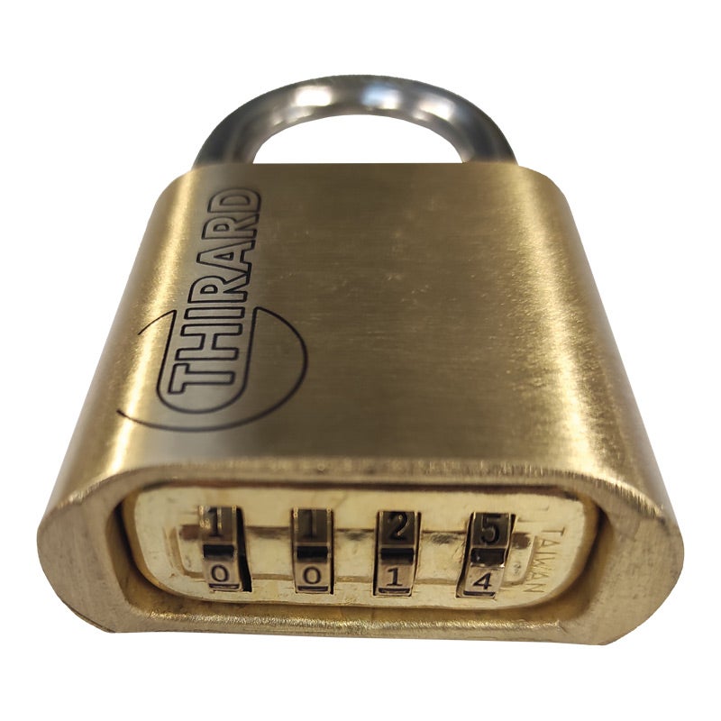 Cadenas à combinaison tanker - Décor : Poli - Diamètre anse : 8 mm - Hauteur anse : 25 mm - Largeur : 50 mm -THIRARD - 2