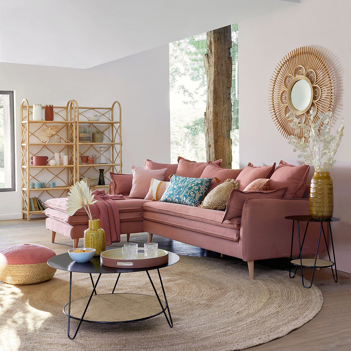 Tapis en jute Aftas - Beige naturel - diam 160 cm - 6