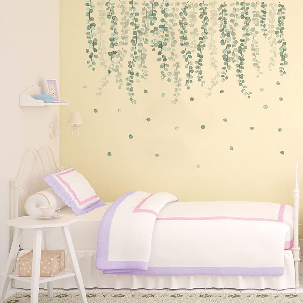 Autocollants muraux en forme de feuille, autocollants muraux de plantes vertes, salon, décoration de la maison de la chambre d'enfants - 8