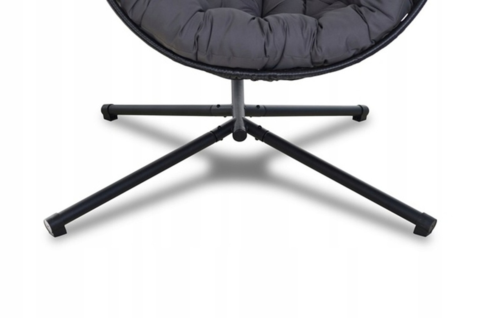 Fotel Wiszący do OGRODU Amber Antracyt / Szary Kokon Huśtawka Wolnostojący - 4