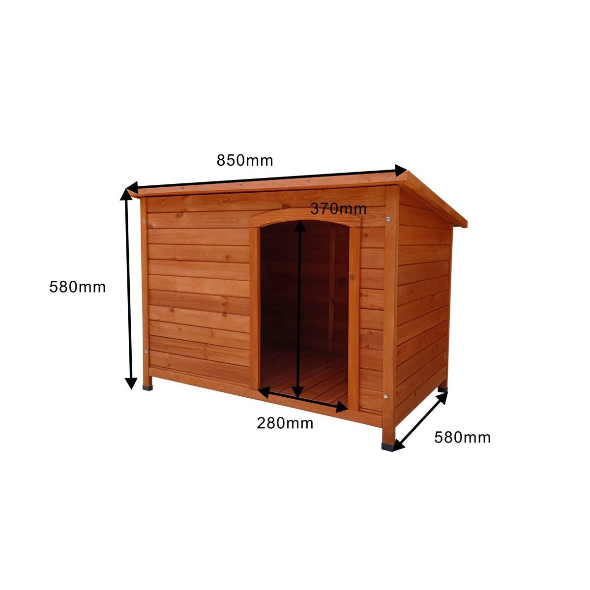 Cuccia Per Cani Taglia Media Da Esterno In Legno - Tetto Apribile, 101x66.5x70.5 Cm, Grigio, Per Cani Fino A 20 Kg