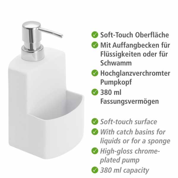 Distributeur De Savon Liquide Céramique Blanc Festival 380ml - 2