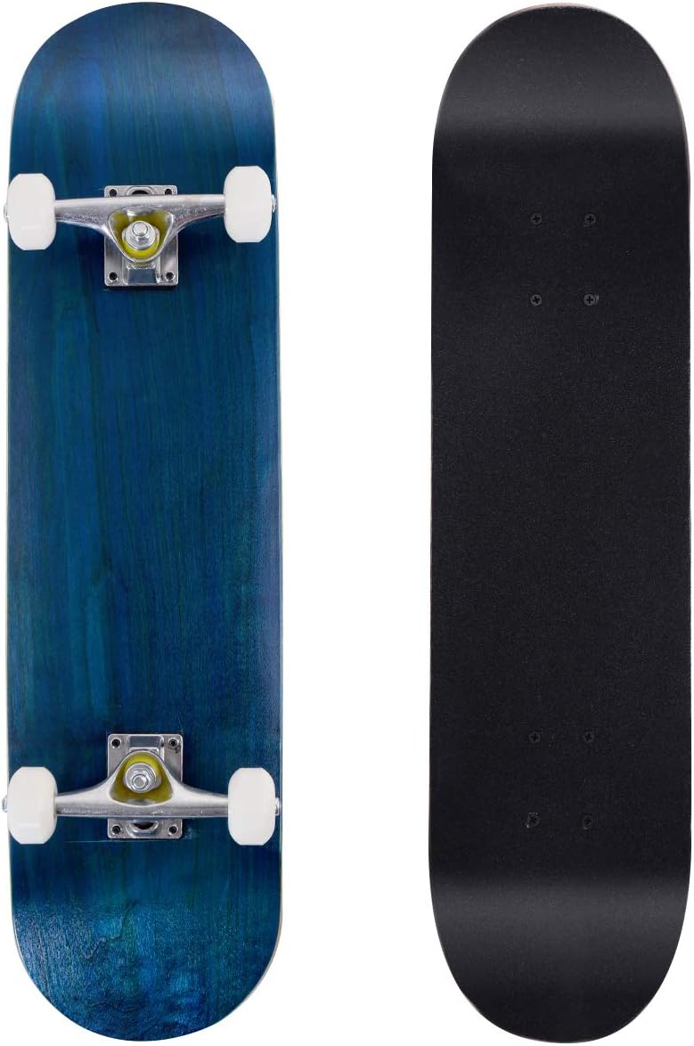 Deskorolka, Deska z Drewna Klonowego z Konstrukcją w Kształcie Litery U i Antypoślizgowymi Kółkami, Maksymalna Nośność 40 kg, 79 x 20 cm