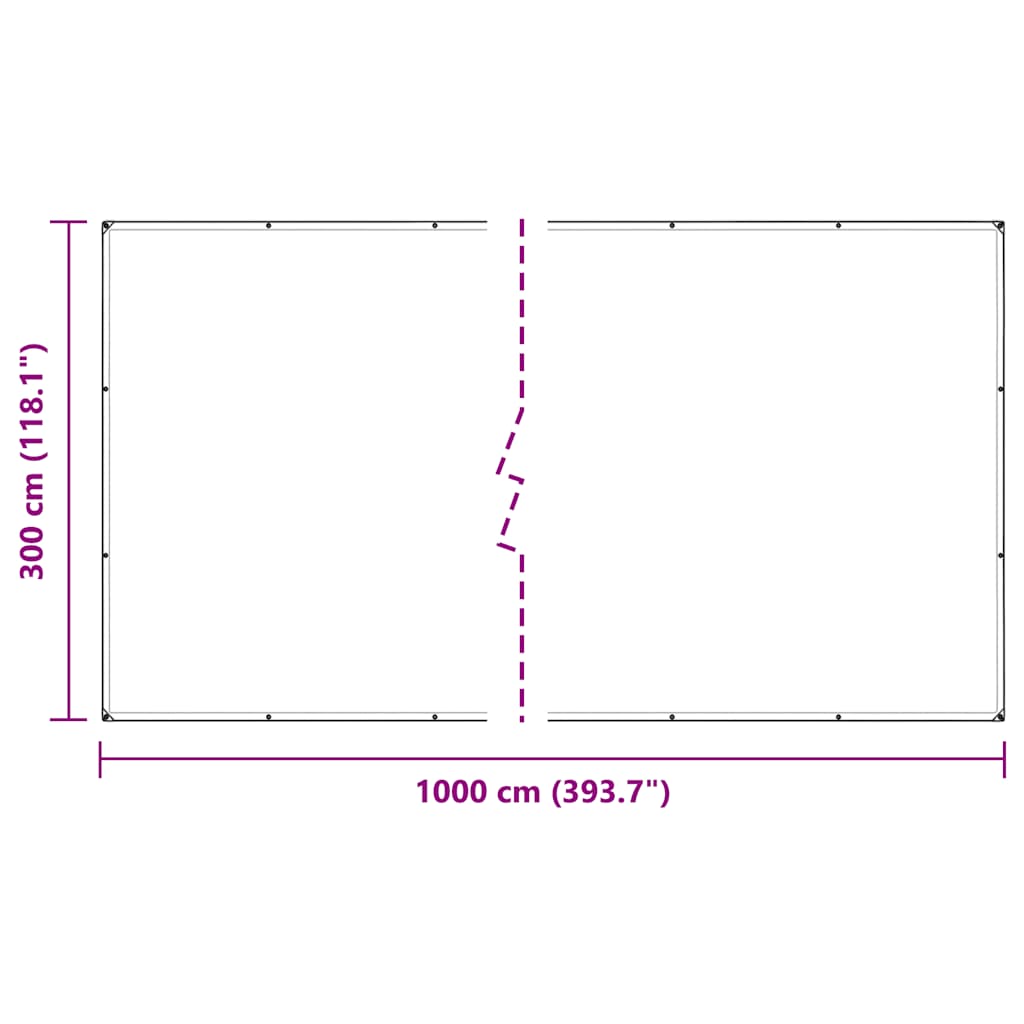 Lona protetora transparente com ilhós de polietileno 3x10 m - COMFORTXL - 9