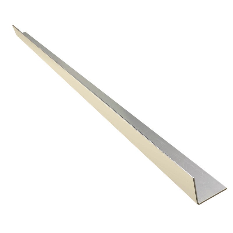 Cornière aluminium ECO ivoire clair laquage extérieur, h.40mm x l.40mm x Ep.0.8 mm, L.3 m, ALUHOME - 2