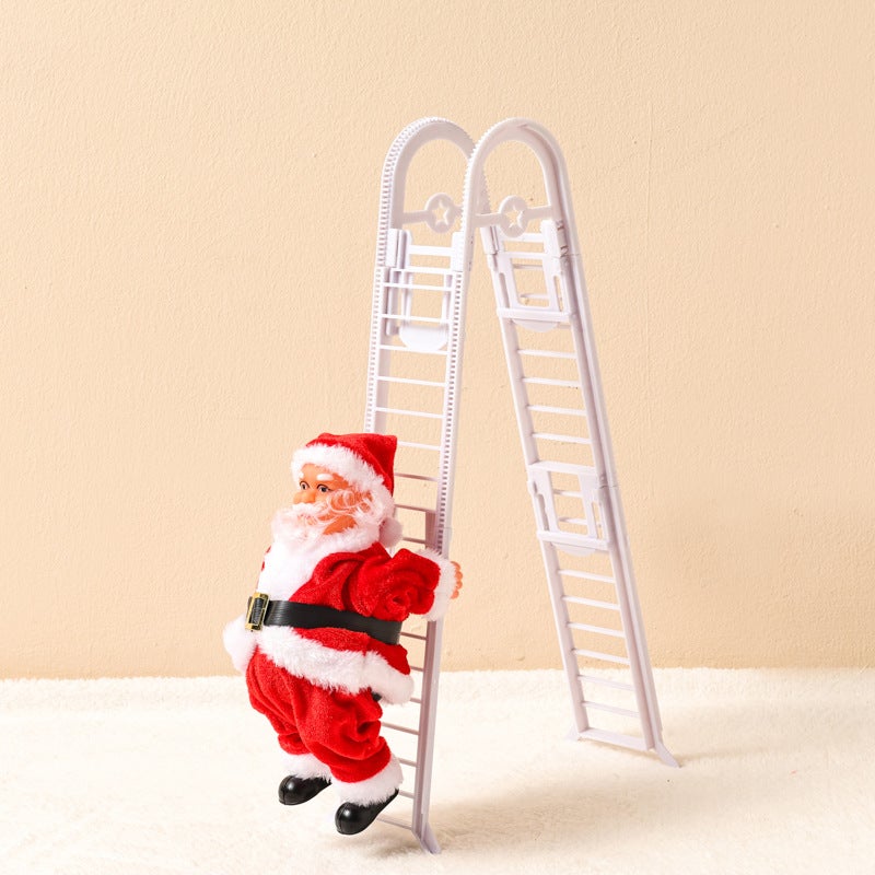 Escalier Électrique Père Noël - Jouet Musical LED - Grimpe Et Glisse Sur Piste - Pour Enfants