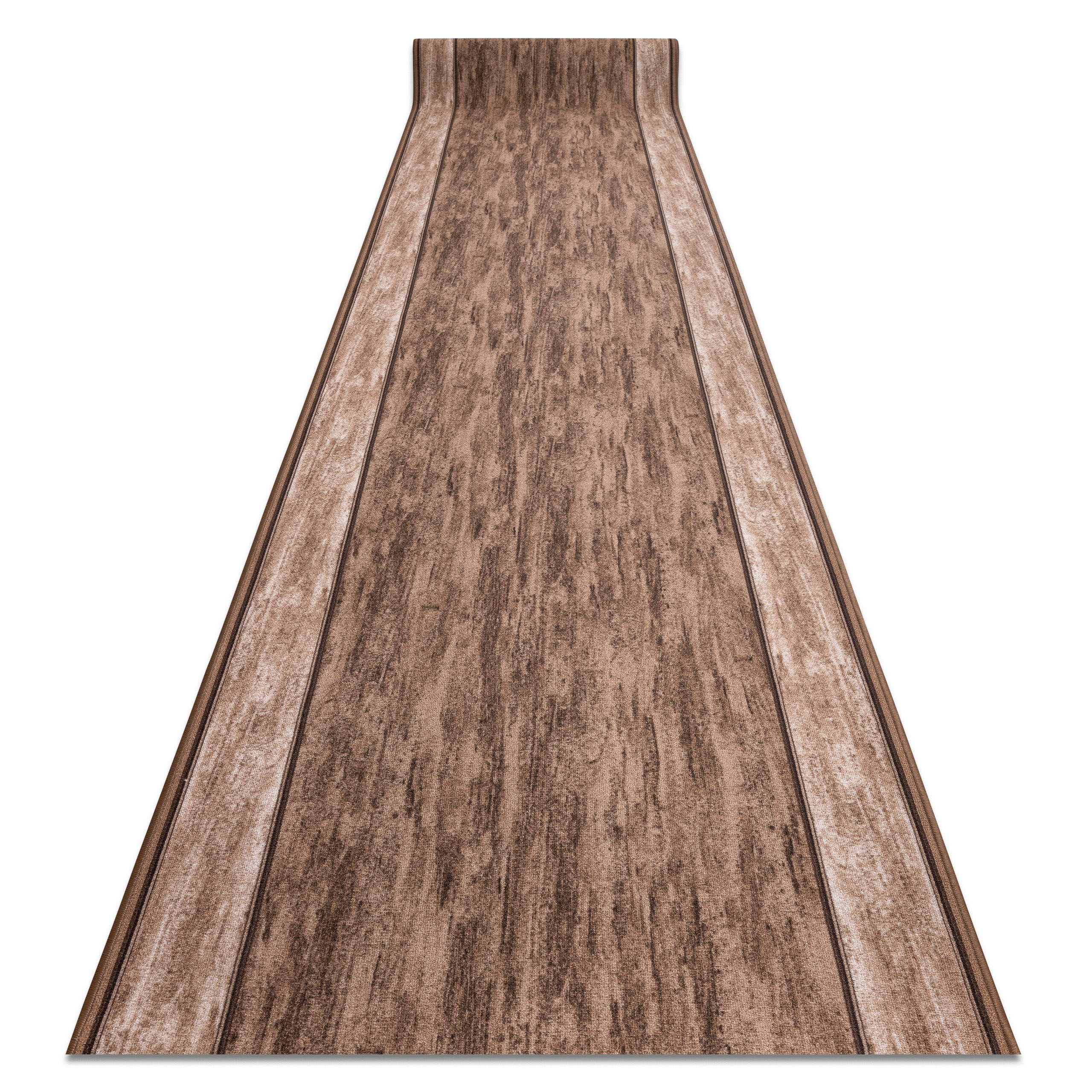 Alfombra de pasillo con refuerzo de goma rama marrón 80cm 80x500 cm